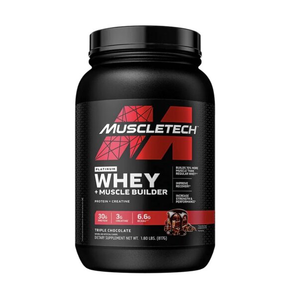 Platinum Whey + muscle builder triple chocolate 817g