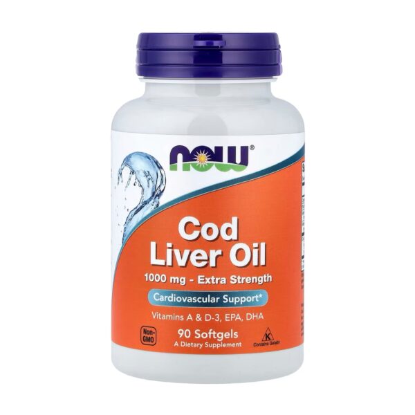 Now Cod Liver oil (1000mg/90 softgels)