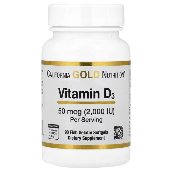 CALIFORNIA GOLD GOLD vitamine D3 (2000IU /90softgels)
