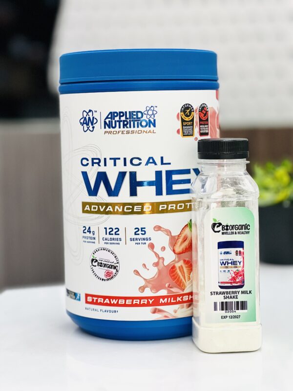 جرعة واحدة من AN critical whey لتجربة الطعم